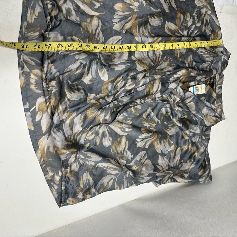 Tommy Bahama dusk blooming Floral twist Top - Gray and Gold size xl/16 nwt - Picture 3 of 8